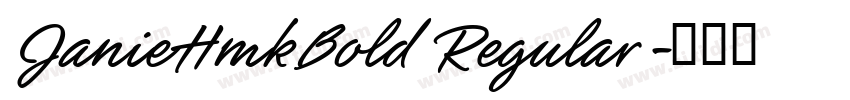 JanieHmkBold Regular字体转换